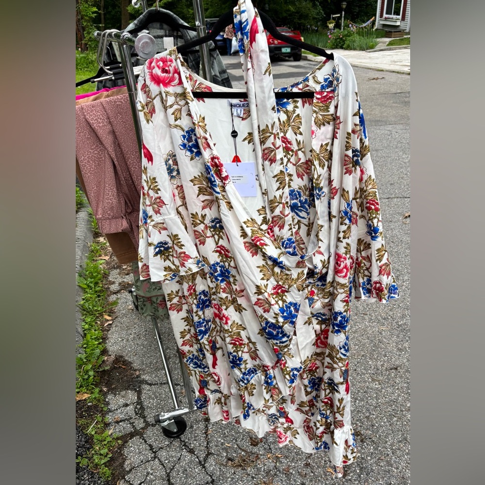 Unique21 Floral wrap dress
